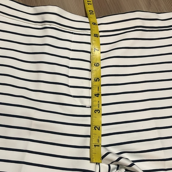 Zara Basic Womens Blue White Striped Pants Trousers Anke Length Causal Size S - Picture 8 of 13